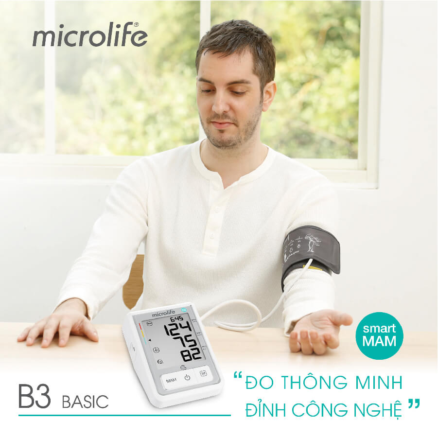 Kiểm soát tăng huyết áp tại nhà bằng máy đo Microlife B3 Basic