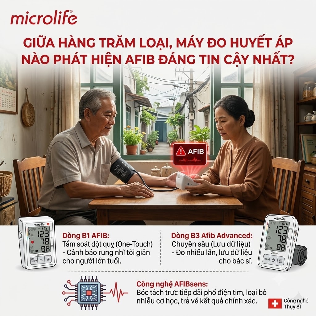 Vậy Giữa Hàng Trăm Loại, Máy Đo Huyết Áp Nào Phát Hiện Rung Nhĩ (AFIB) Đáng Tin Cậy Nhất?